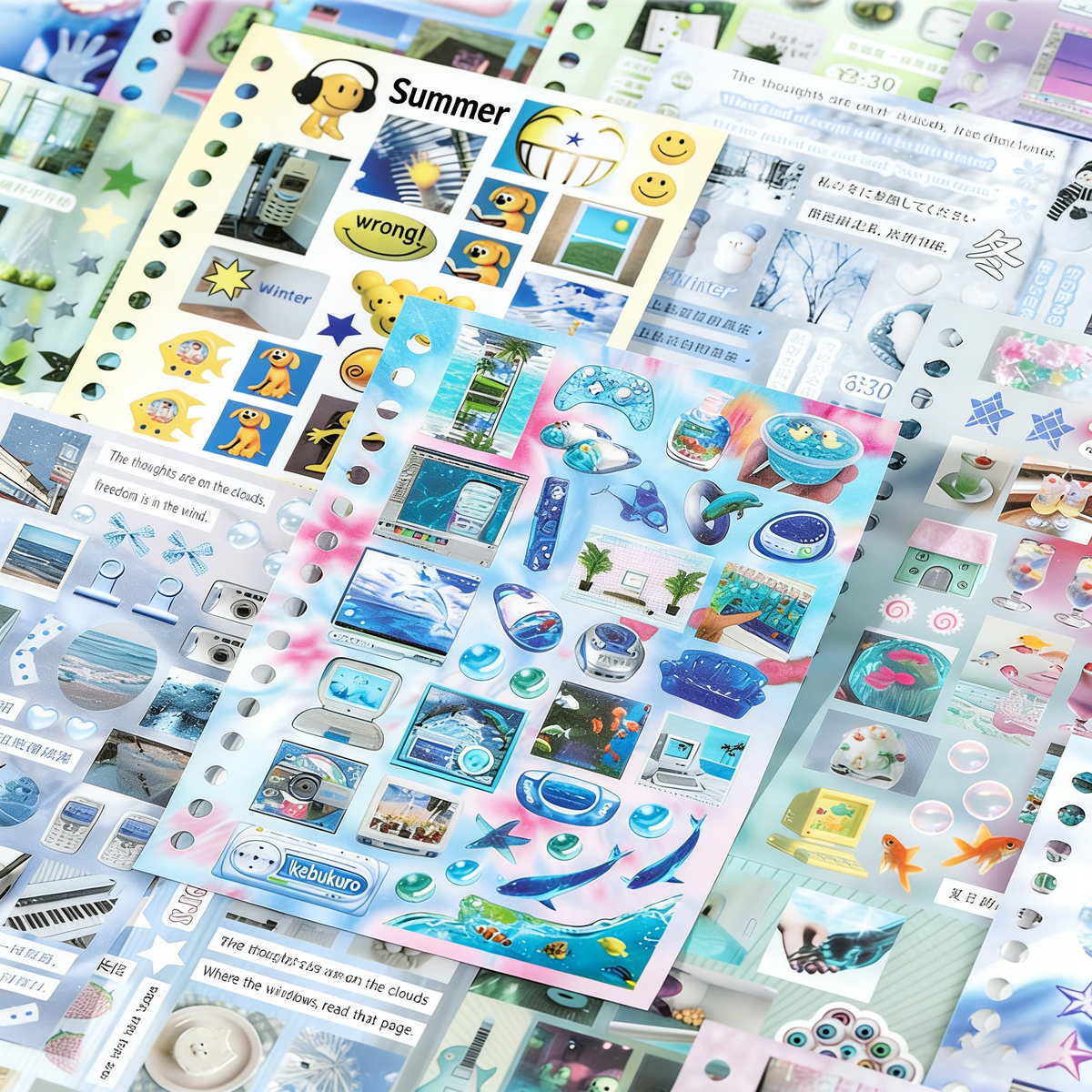30 Vintage-style Planner Stickers Book