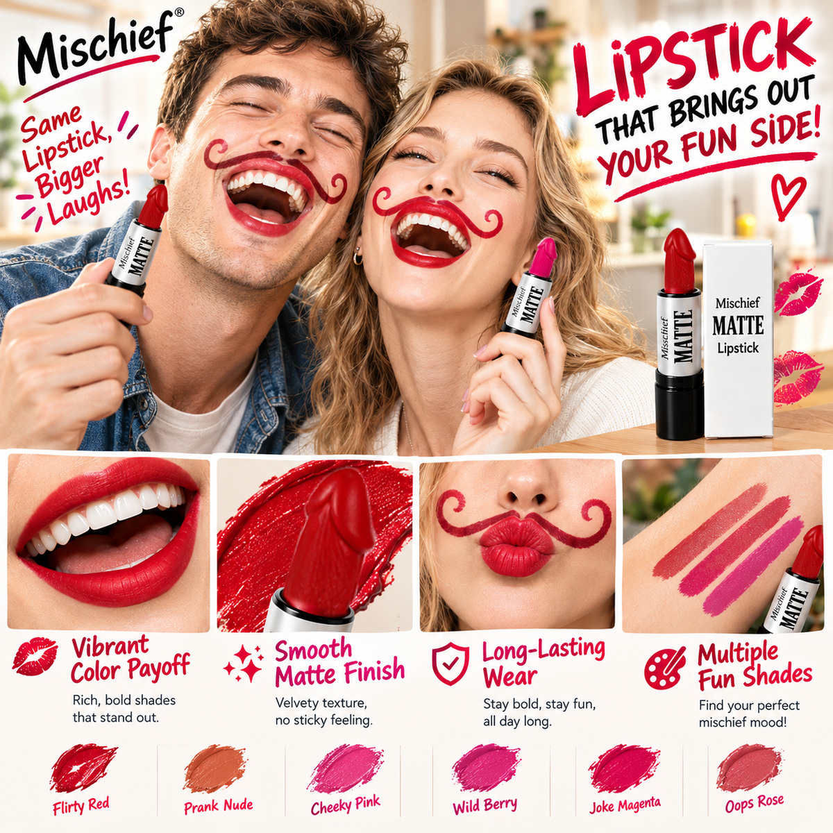 FUNNY LIPS PRANK LIPSTICK🎁Great for Halloween＆Christmas gag gifts for women