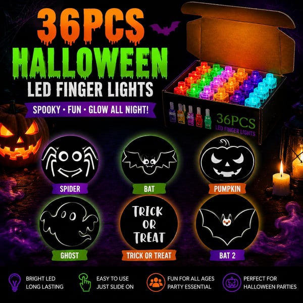 Hot Sale 36 Pcs - Halloween Finger Projector Lights