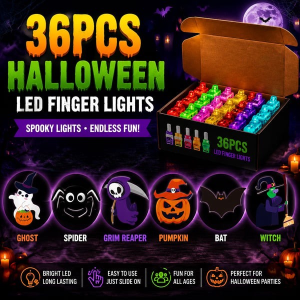 Hot Sale 36 Pcs - Halloween Finger Projector Lights