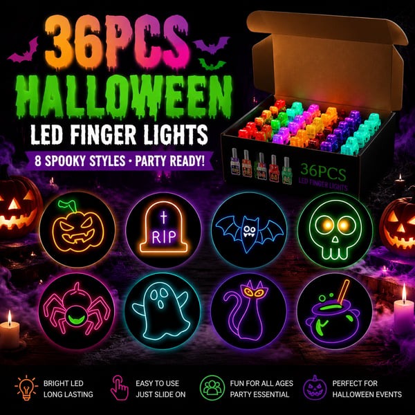 Hot Sale 36 Pcs - Halloween Finger Projector Lights