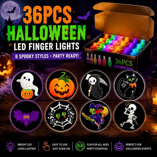 Hot Sale 36 Pcs - Halloween Finger Projector Lights