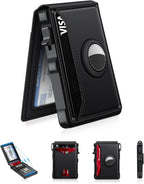 Men's Simple Bifold  Pop Up Aluminum Wallet