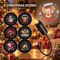 🎄 Plug-&-Play HD Christmas Projector — 6 or 10 Festive Scenes🎅