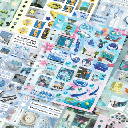 30 Vintage-style Planner Stickers Book