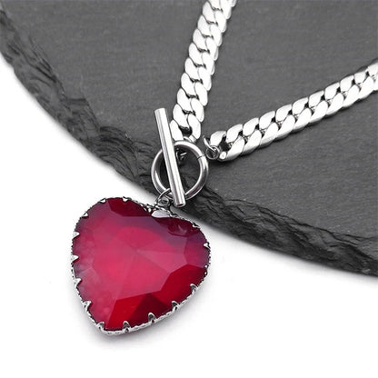 Gothic-Punk Heart-shaped Necklace