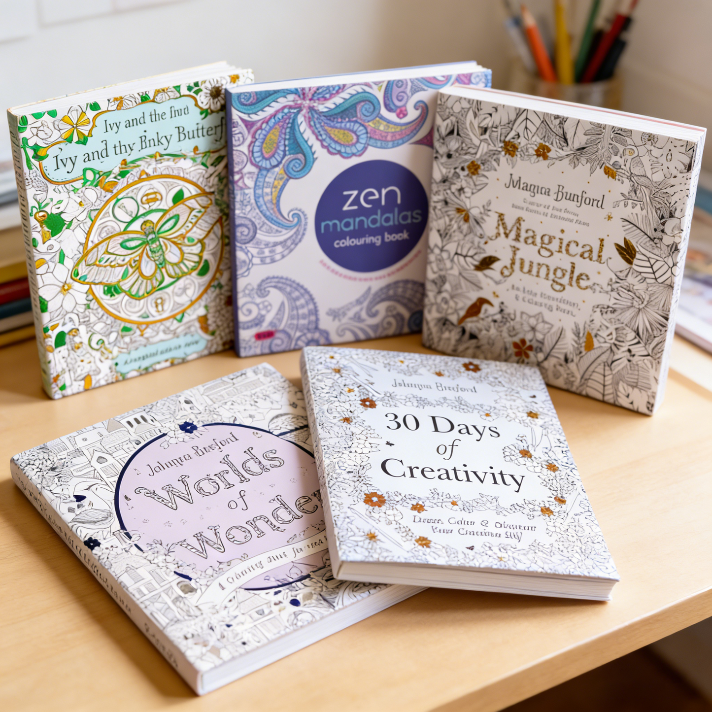 Stress-Relief Coloring Books Collection
