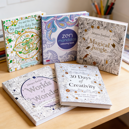 Stress-Relief Coloring Books Collection