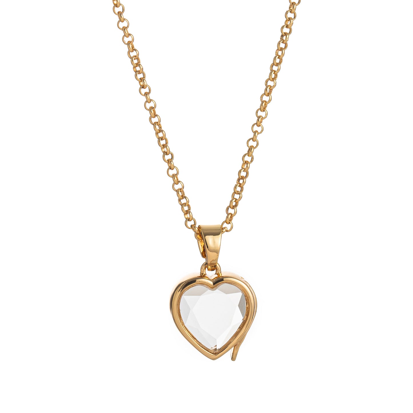 Transparent glass open-close freely necklace
