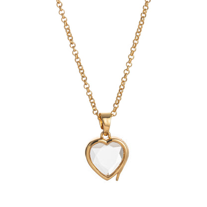 Transparent glass open-close freely necklace