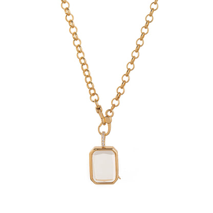 Transparent glass open-close freely necklace