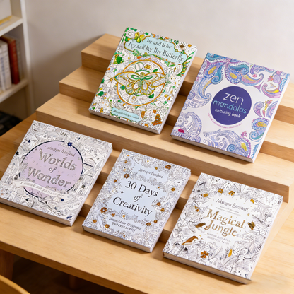 Stress-Relief Coloring Books Collection