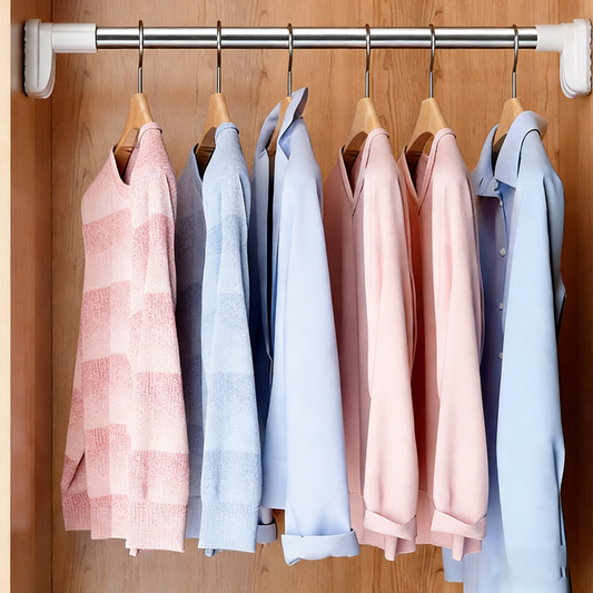 Drill-Free Adjustable Clothes Hanging  Rod