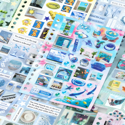 30 Vintage-style Planner Stickers Book