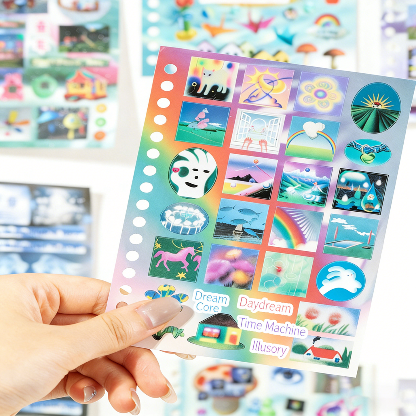 30 Vintage-style Planner Stickers Book