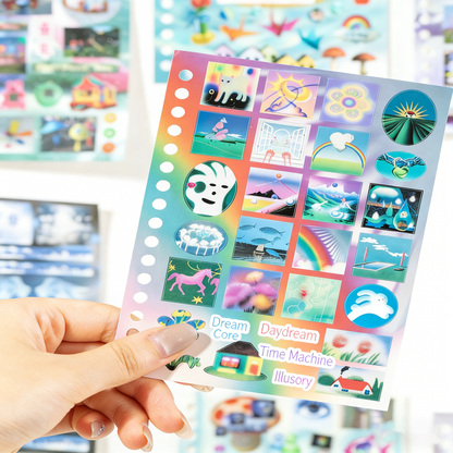 30 Vintage-style Planner Stickers Book