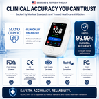 Non-Invasive Glucose & Health Monitor | 🩸 No Finger Pricks Blood Sugar Monitoring Device