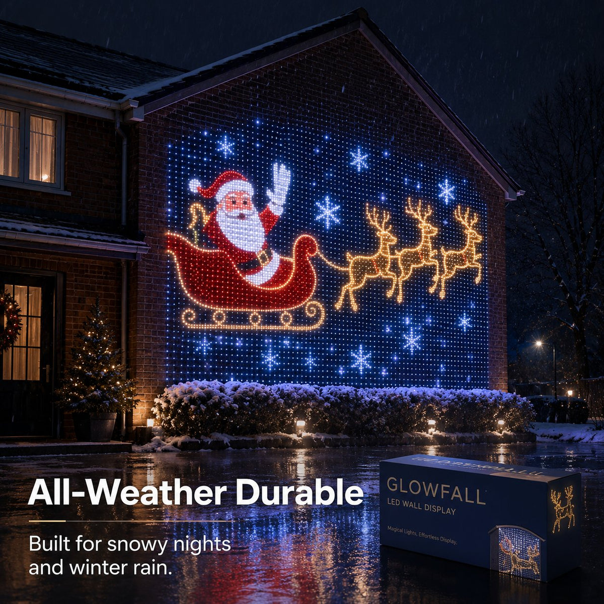 🔥49% OFF Today – Order Now!🎄Christmas LED House Net & Smart Outdoor Wall Curtain Light🎅