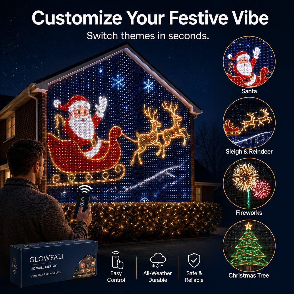 🔥Halloween Christmas LED House Net & Smart Outdoor Wall Curtain Light