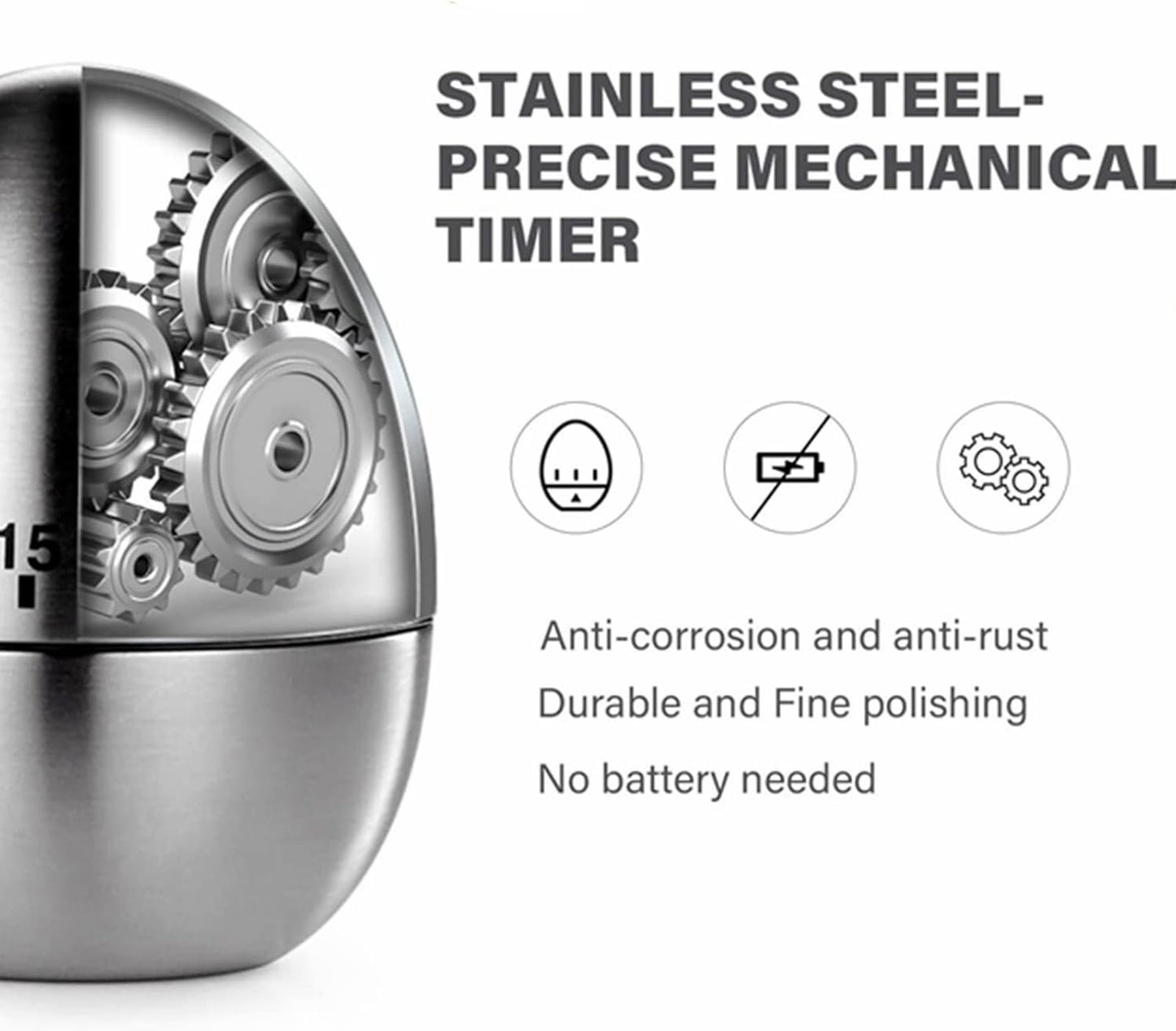 Egg Shaped Cooking and Baking Countdown Alarm