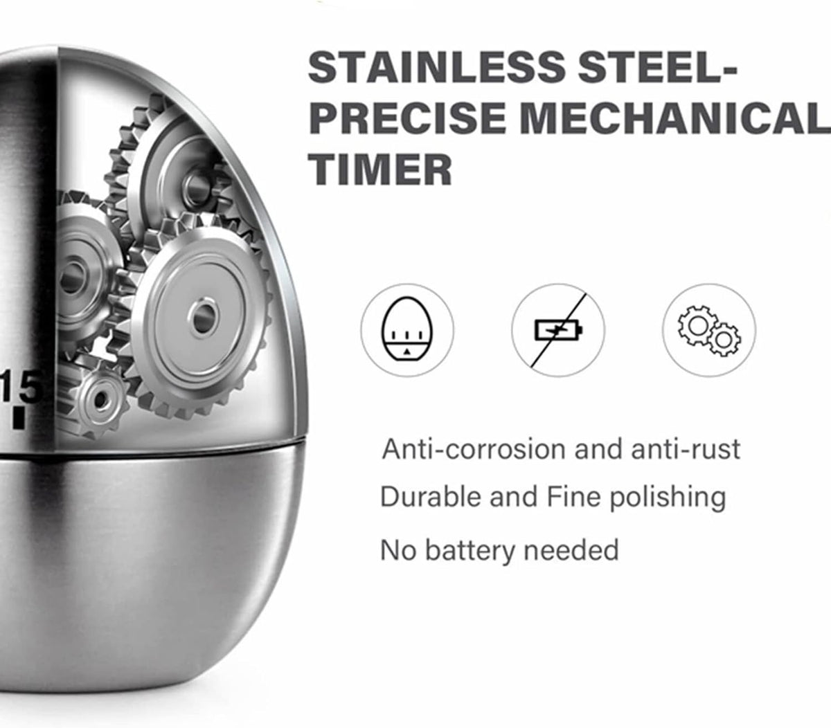 Egg Shaped Cooking and Baking Countdown Alarm