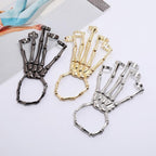 Punk exaggerated demonic hand skull bracelet