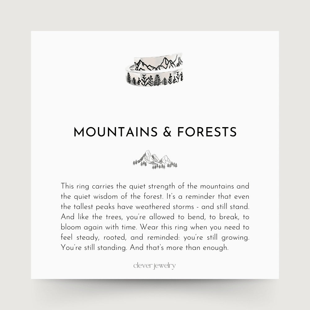 Forest and Mountain Lover Adjustable Ring