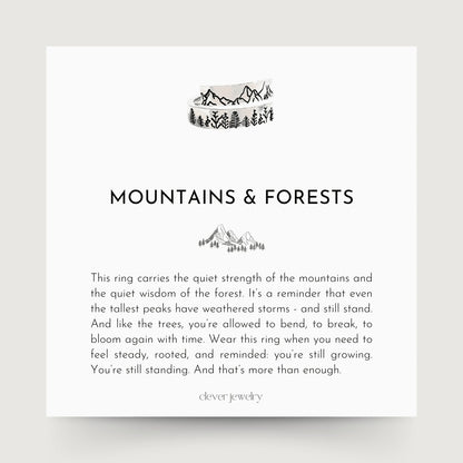 Forest and Mountain Lover Adjustable Ring