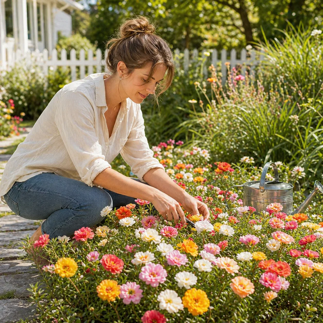 🌼 Portulaca Flowers: Super Easy to Grow, Perfect for Beginners