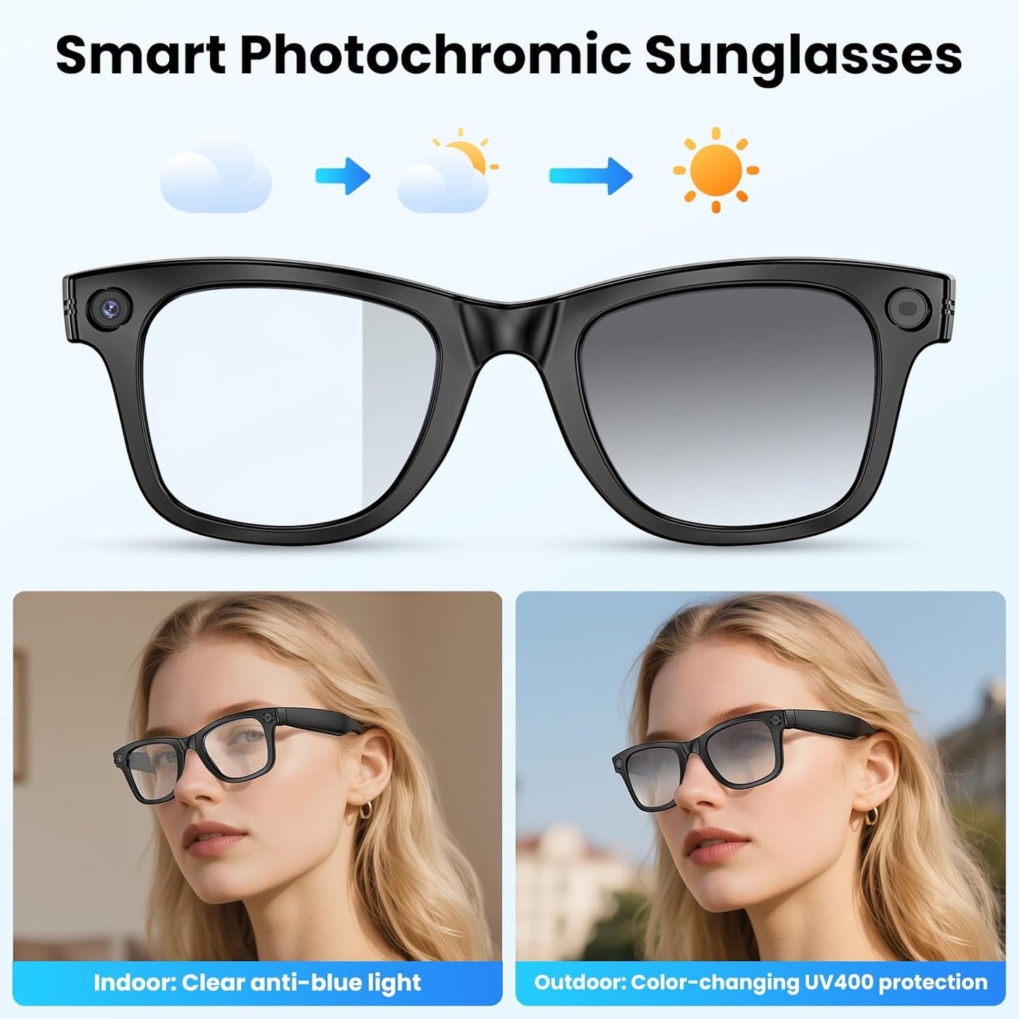 🔥AI Camera Smart Glasses