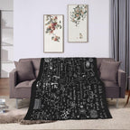Science Formulas Chalkboard Math Physics Equation Flannel Blanket