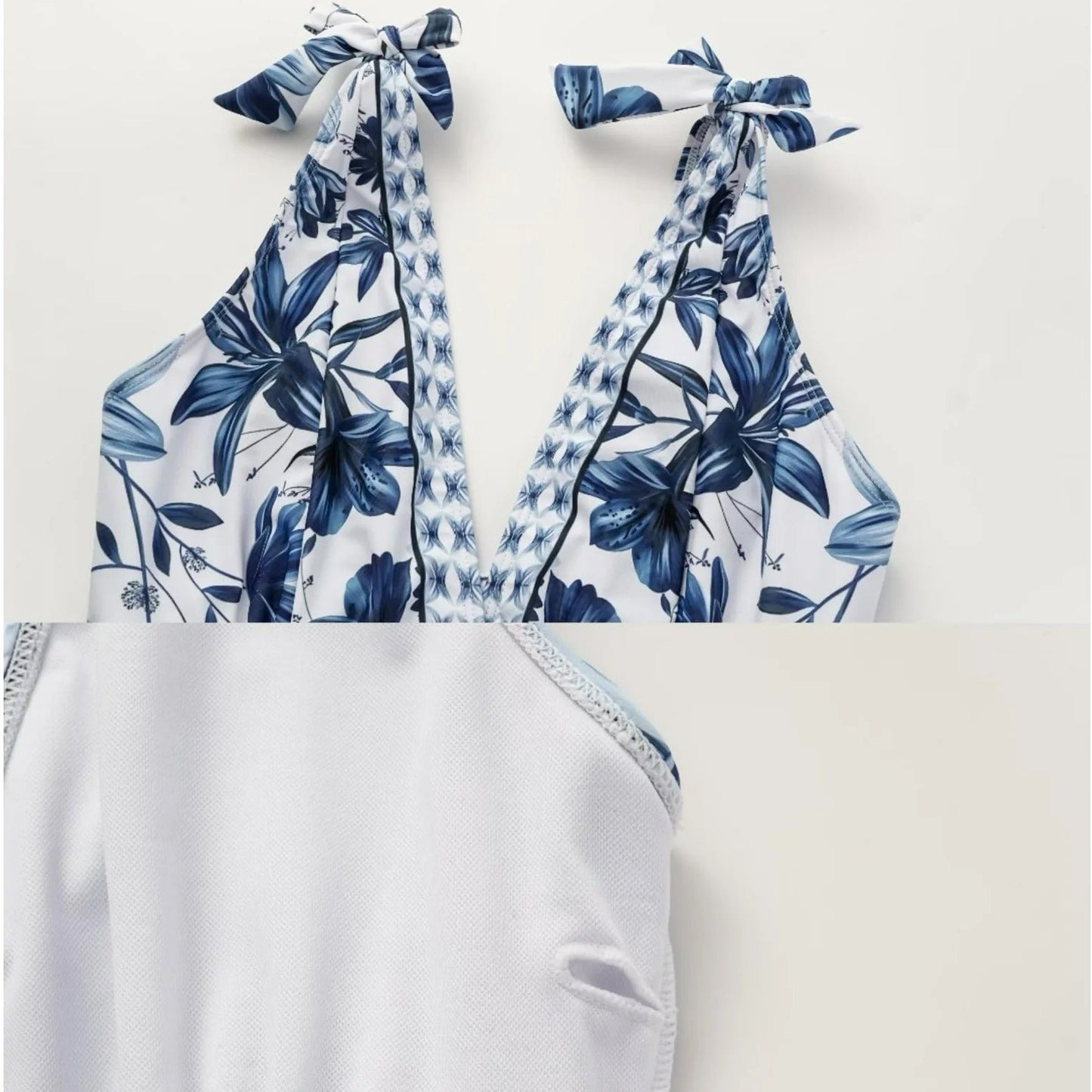 Printed Bohemian-style beachwear swimsuit