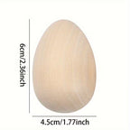 3 PCS Personalized Wood Easter Egg & 12 colors of paint+2 pens