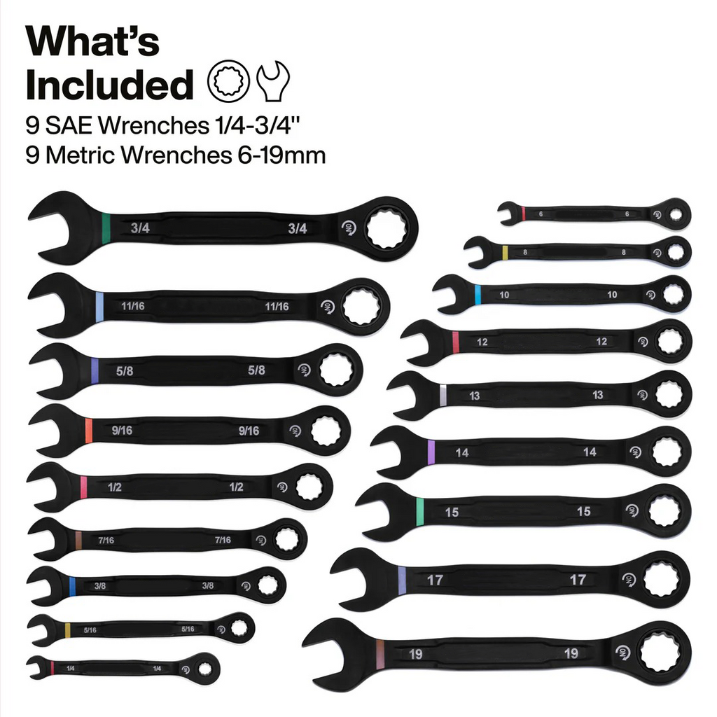 14-Piece Ratcheting Wrench Set