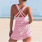 Plus Size Womens Tankini Shorts Set