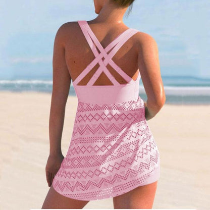 Plus Size Womens Tankini Shorts Set
