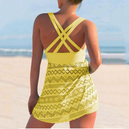 Plus Size Womens Tankini Shorts Set