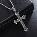 Cross pendant necklace with bible text