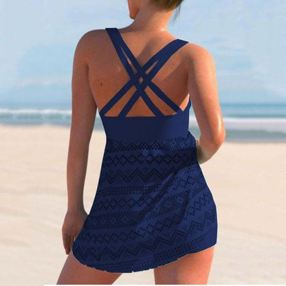 Plus Size Womens Tankini Shorts Set