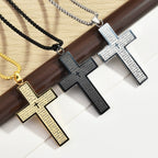 Cross scripture pendant necklace
