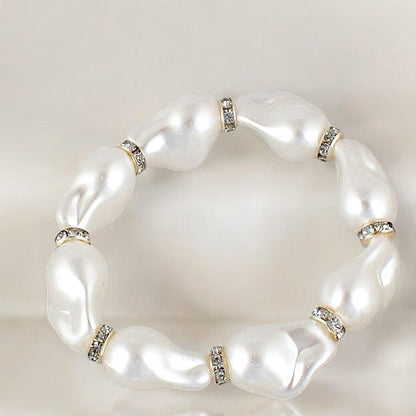 Handmade Baroque Pearl Jewelry Set - Necklace, Bracelet & Earrings
