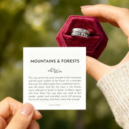 Forest and Mountain Lover Adjustable Ring
