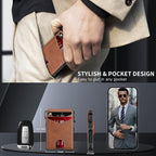 Men's Simple Bifold  Pop Up Aluminum Wallet