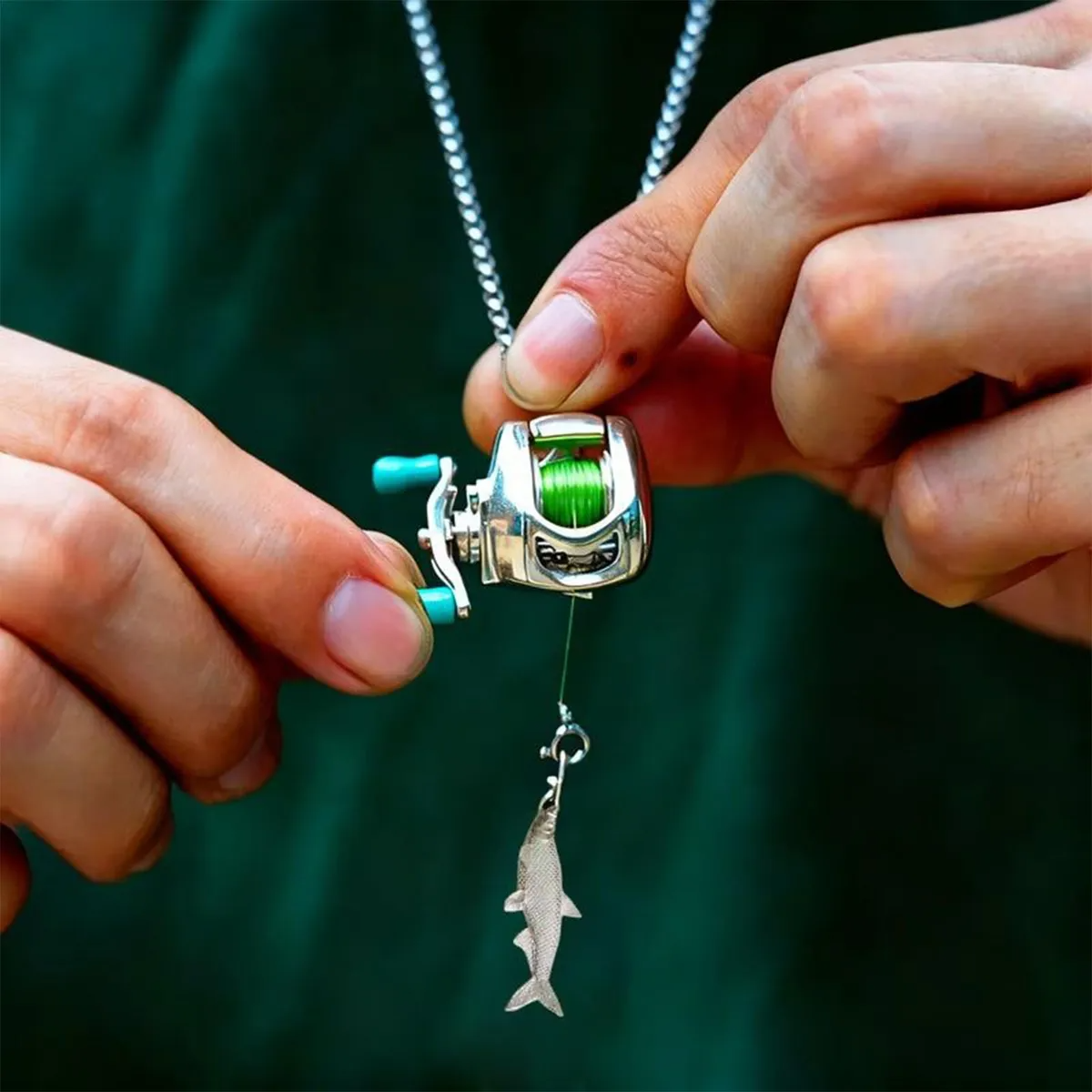 Mini Lure Fishing Line Necklace